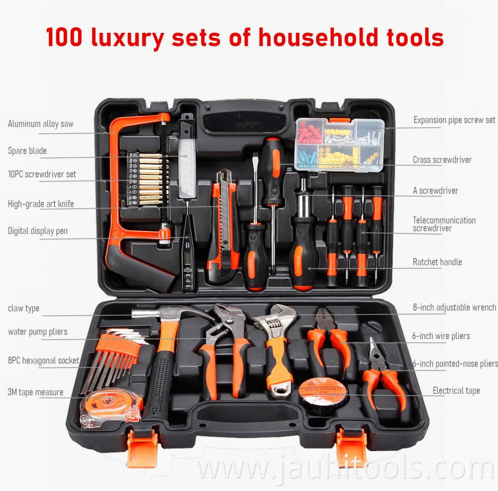 100 pieces Household toolbox Woodworking portable tool box